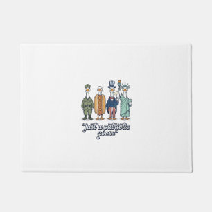Patriotischer Gänseaufstellung Vintage Vector Shir Fußmatte