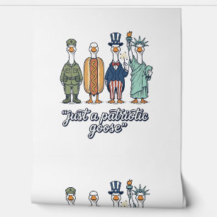 Patriotischer Gänseaufstellung Vintage Vector Shir Tapete