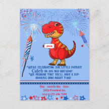 Patriotischer Geburtstag von Dinosaurier,