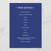 Patriotischer Gedenkorderservice Veteran Beerdigun Programm (Rückseite)