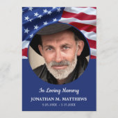 Patriotischer Gedenkorderservice Veteran Beerdigun Programm (Vorderseite)