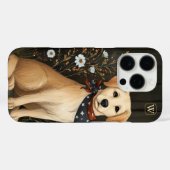 Patriotischer Gelbe Labrador Dog Labrador iPhone C Case-Mate iPhone Hülle (Rückseite (Horizontal))