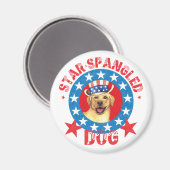 Patriotischer Gelbe Labrador Magnet (Vorderseite/Rückseite)