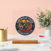 Patriotischer George Washington Reitet T-Rex Ameri Acrylschild (Hochzeit)