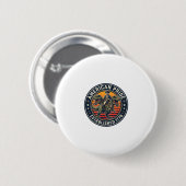 Patriotischer George Washington Reitet T-Rex Ameri Button (Vorne & Hinten)