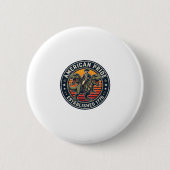 Patriotischer George Washington Reitet T-Rex Ameri Button (Vorderseite)