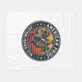 Patriotischer George Washington Reitet T-Rex Ameri Fleecedecke (Vorderseite (Horizontal))
