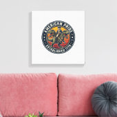Patriotischer George Washington Reitet T-Rex Ameri Leinwanddruck (Insitu (Wohnzimmer))