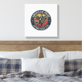 Patriotischer George Washington Reitet T-Rex Ameri Leinwanddruck (Insitu (Schlafzimmer))