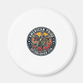 Patriotischer George Washington Reitet T-Rex Ameri Magnet (Vorne)