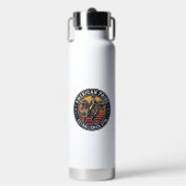 Patriotischer George Washington Reitet T-Rex Ameri Trinkflasche (Vorderseite)