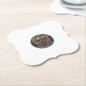 Patriotischer George Washington Reitet T-Rex Ameri Untersetzer (angewinkelt)