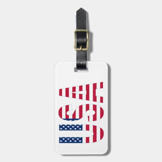 Patriotischer Gepäckanhänger USA (Vorderseite vertikal)