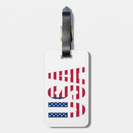 Patriotischer Gepäckanhänger USA (Rückseite vertikal)