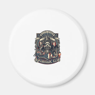 Patriotischer Gesetzloser Totenkopf Sheriff Dunkle Magnet
