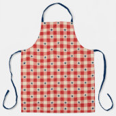 Patriotischer Gingham-Americana-Stil Schürze (Vorderseite)