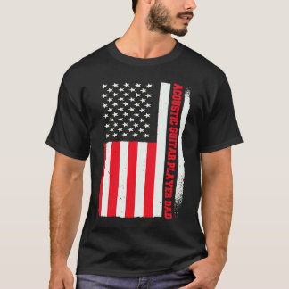 Patriotischer Gitarrist Musiker Akustikgitarre Spi T-Shirt