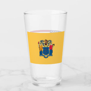 Patriotischer Glasbecher mit der Fahne von New Jer Glas