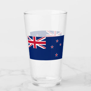 Patriotischer Glasbecher mit neuseeländischer Flag Glas