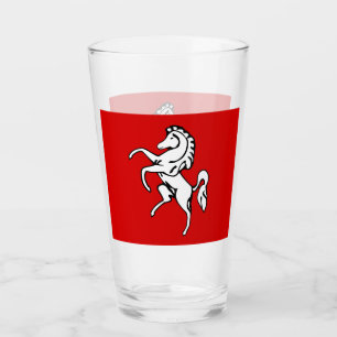 Patriotischer Glascup mit der Flagge von Kent Coun Glas