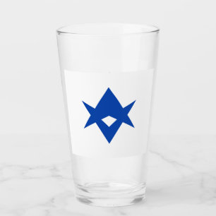 Patriotischer Glascup mit der Flagge von Toyota Ci Glas