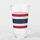 Patriotischer Glascup mit Flagge Thailands Glas (Rückseite)