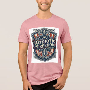 Patriotischer Glaube Familie Freiheit Vektorgrafik Tri-Blend Shirt