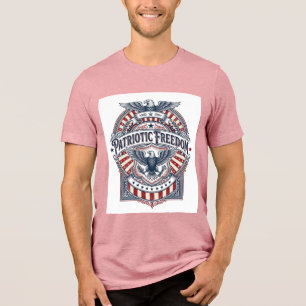 Patriotischer Glaube über Angst USA Vektorgrafik T Tri-Blend Shirt
