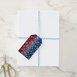 Patriotischer Glitter Geschenkanhänger