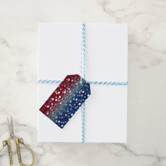 Patriotischer Glitter Geschenkanhänger (Mit Garn)
