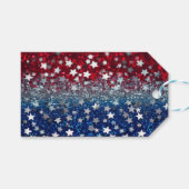 Patriotischer Glitter Geschenkanhänger (Vorderseite (Horizontal))