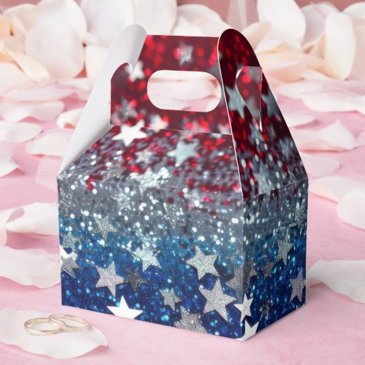 Patriotischer Glitter Geschenkschachtel (Hochzeit)
