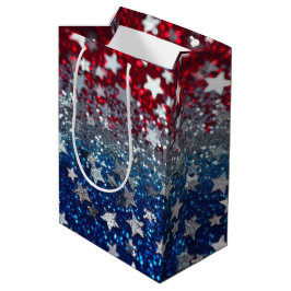 Patriotischer Glitter Mittlere Geschenktüte