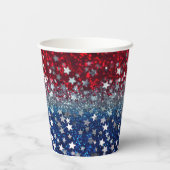 Patriotischer Glitter Pappbecher (Rückseite)
