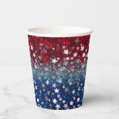 Patriotischer Glitter Pappbecher (Vorderseite)