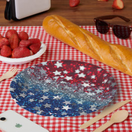Patriotischer Glitter Pappteller