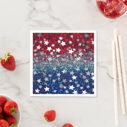 Patriotischer Glitter Serviette (Beispiel)