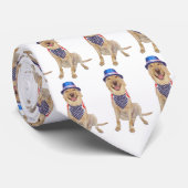 Patriotischer glücklicher Labrador Krawatte (Gerollt)