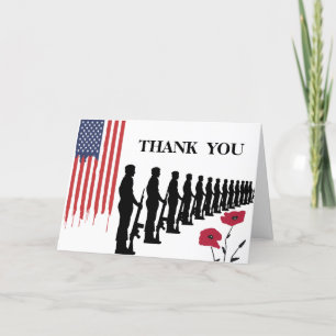 Patriotischer Glücklicher Veteranentag Dankeskarte