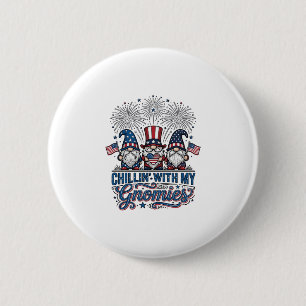 Patriotischer Gnom Chillin Mit Meinen Gnomies-Shir Button