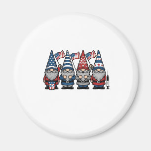 Patriotischer Gnom-Krankenpfleger-Vektor-Vintage-S Magnet