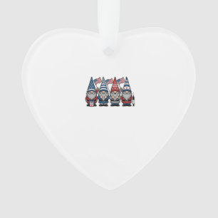 Patriotischer Gnom-Krankenpfleger-Vektor-Vintage-S Ornament