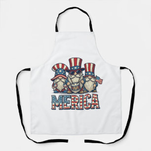 Patriotischer Gnom Merica Vintage Vektor Design_1 Schürze