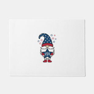 Patriotischer Gnom USA Stern Vektor-Shirt Design_1 Fußmatte