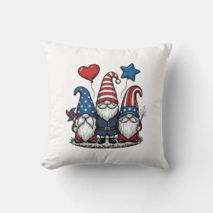 Patriotischer Gnom Vintage Gravur Vektor Design_1 Kissen