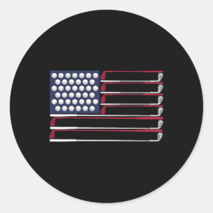 Patriotischer Golf Amerikanischer 4. Juli Golfschl Runder Aufkleber