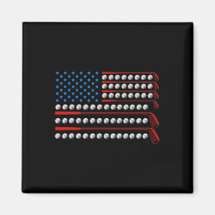 Patriotischer Golf USA-Flagge Golfschläger 4. Juli Magnet