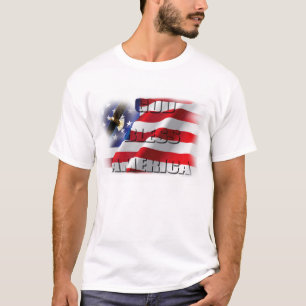 Patriotischer Gott segne Amerika aufstrebende Adle T-Shirt