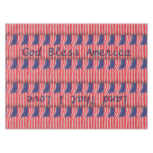 Patriotischer Gott segne Amerika-Flaggen Tischdecke (Vorderseite (Horizontal))