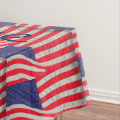 Patriotischer Gott segne Amerika-Flaggen Tischdecke (Beispiel)